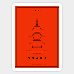 Osaka Minimal Poster Sticker